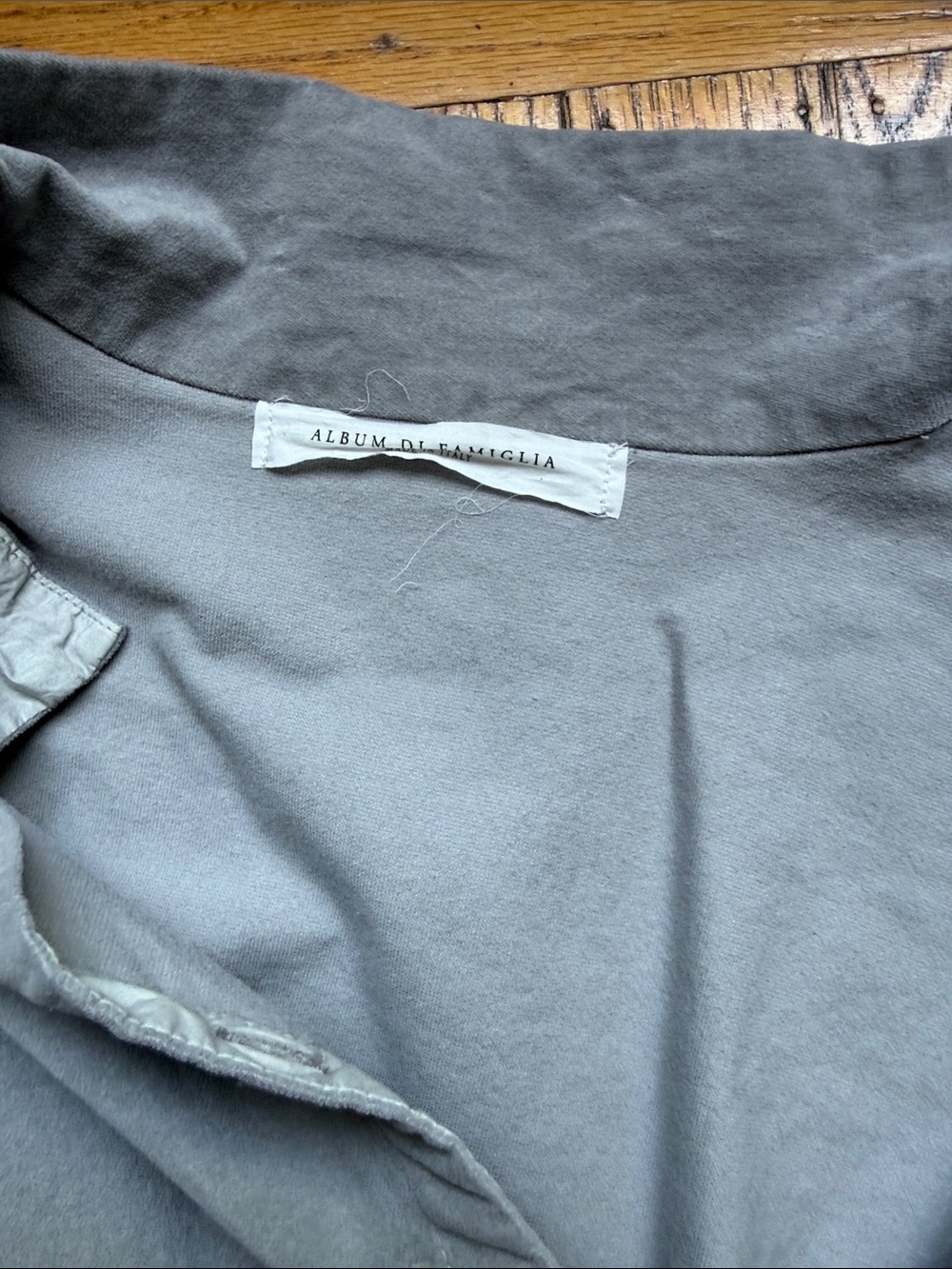 Light Gray Button-Front Women’s Blouse - Picture 2 of 9